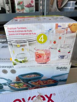 Pandex 14 oz Fruit Icon Glasses – Set of 4