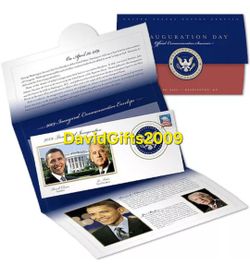 Sealed Obama and Biden Inauguration Day Commemorative Souvenir Jan 20, 2009 USPS