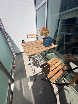 Outdoor Folding Bistro Table and Chairs Set