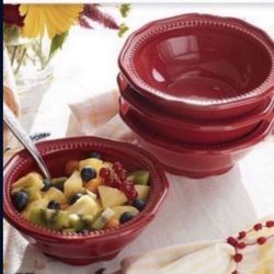 princess house platos para sopa rojos