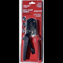 Milwaukee ratcheting pass-through crimper & stripper