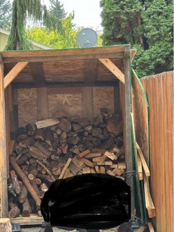 Newly built wood with shed