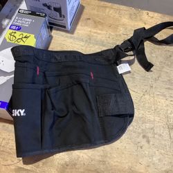 Husky 24 in. 13-Pocket Black Canvas Waist Apron