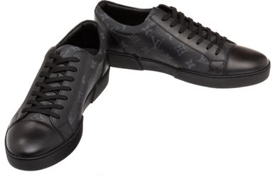 Louis Vuitton Black Monogram Coated Canvas Match Up Sneakers