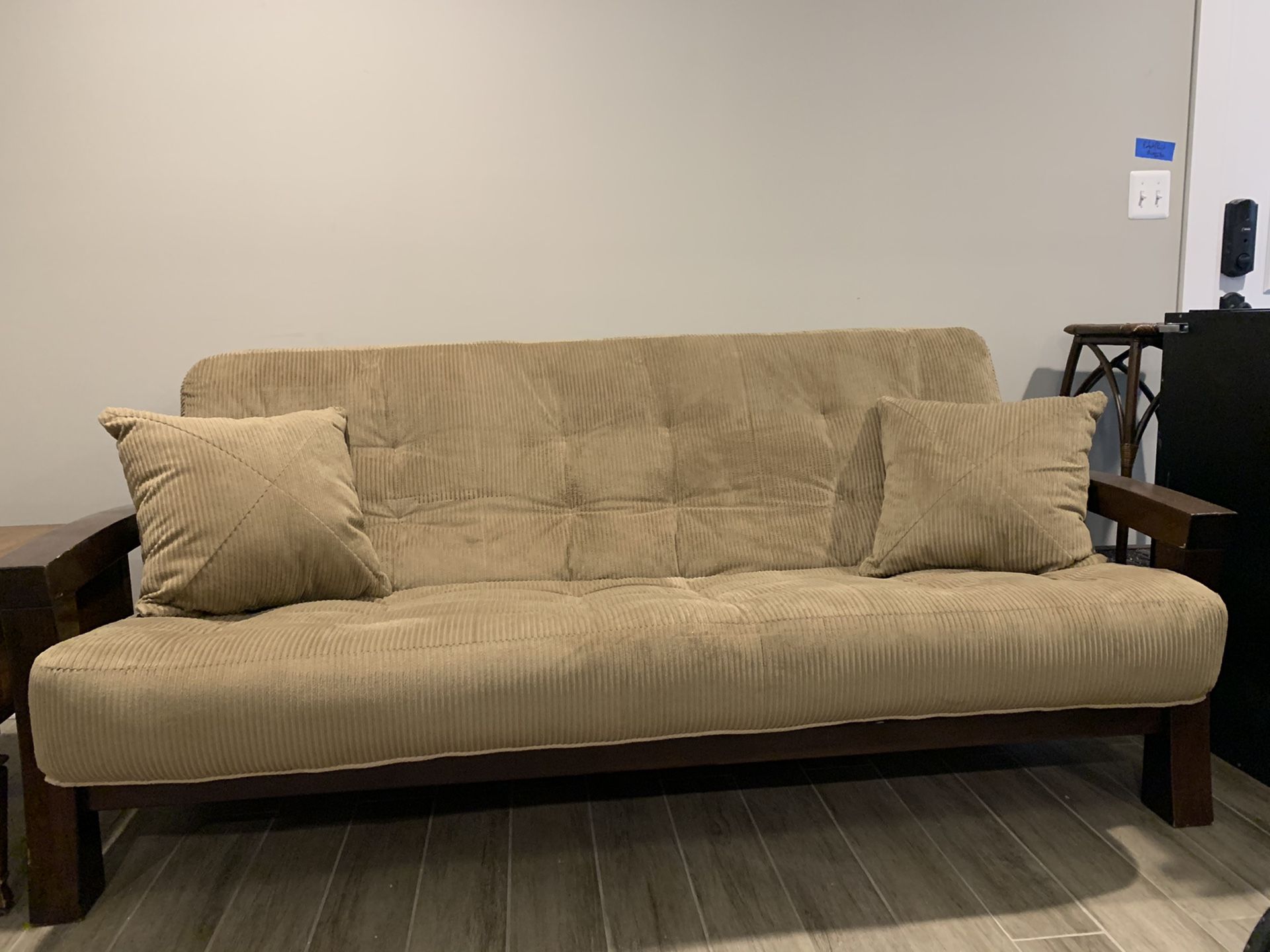 Tan Microfiber Futon