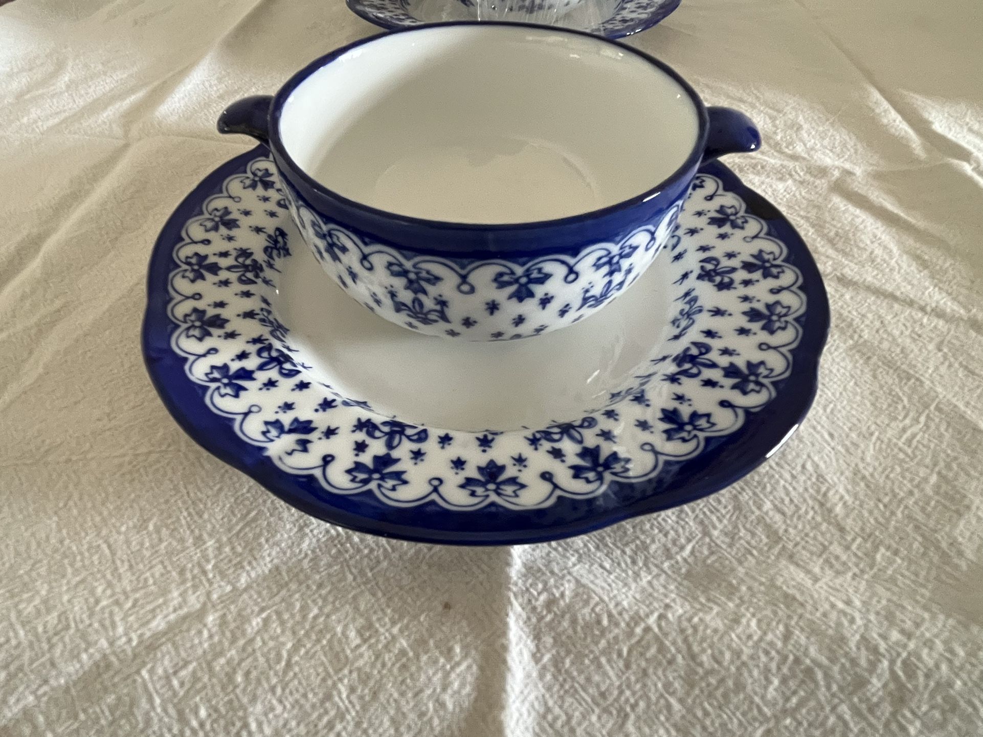 White And Blue China