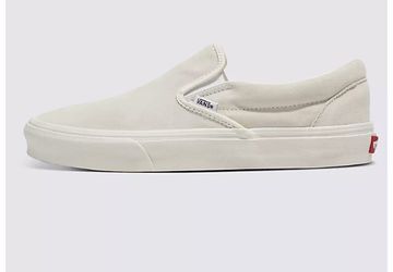 Off White Vans Slip-On. Women Size 6.5