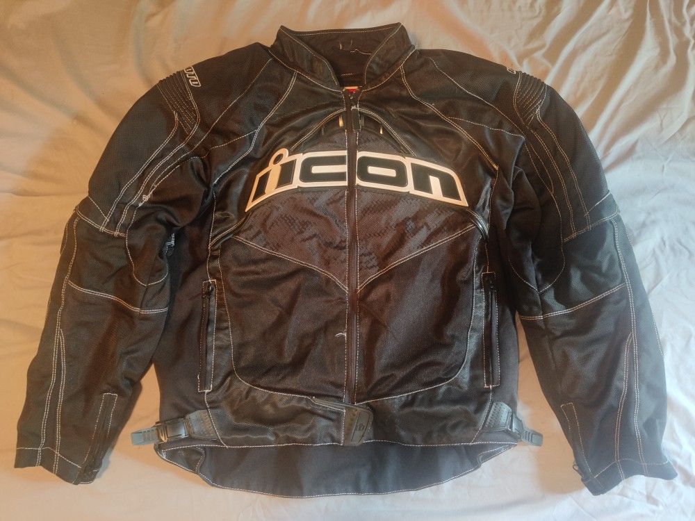 Icon contra Motorcycle Jacket! Large, Good Shape $65 Obo