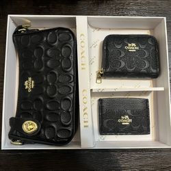 Shoulder Black Bag (3 in 1 Set)