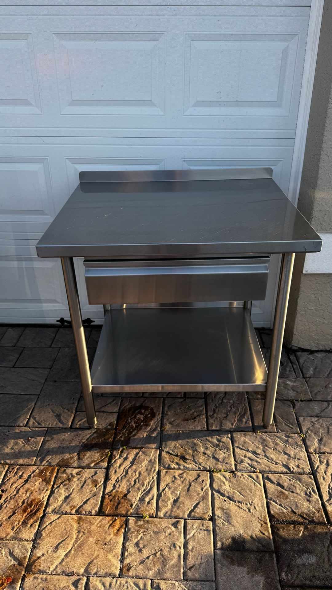 Top quality HEAVY DUTY Stainless Steel TABLE with drawer and backsplash $350 36x30