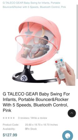 G TALECO GEAR Baby Swing for Infants – Pink