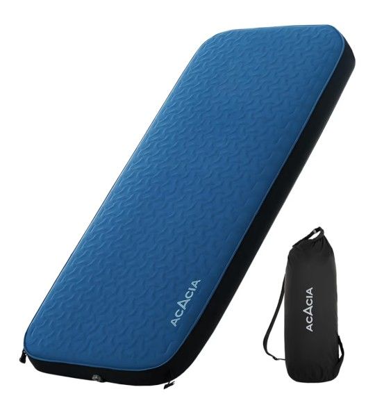 4.3" Thick Self Inflating Sleeping Pad, Ultraportable Camping Mattress, Outdoor Compact Air Mat