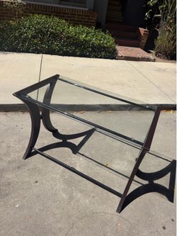 Modern Glass Console Table / Entryway Table (Moving ASAP)