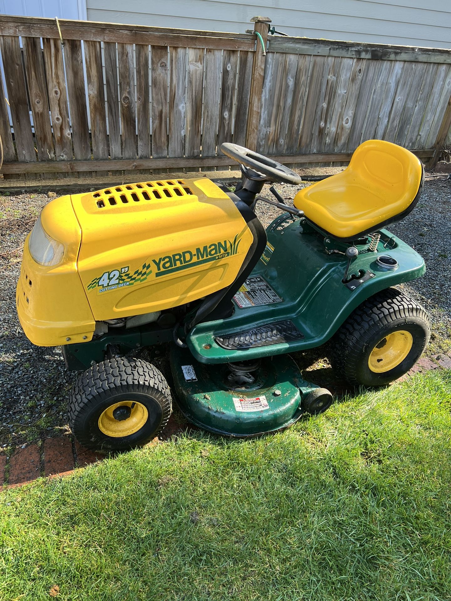 42” Yard Man Riding Lawnmower