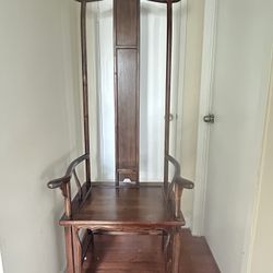 Asian Tall Ming Elmwood Chair