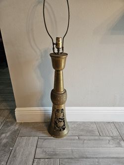 Vintage All Brass Eched Lamp