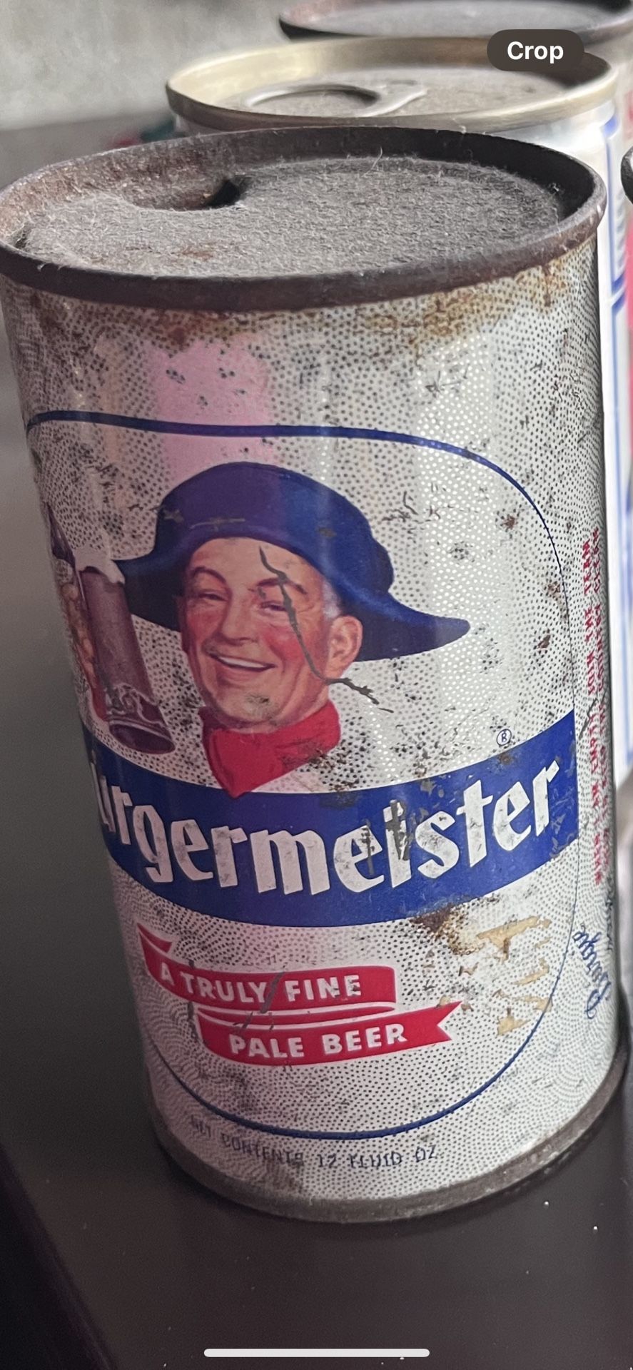Vintage Empty Beer Cans Flat Top