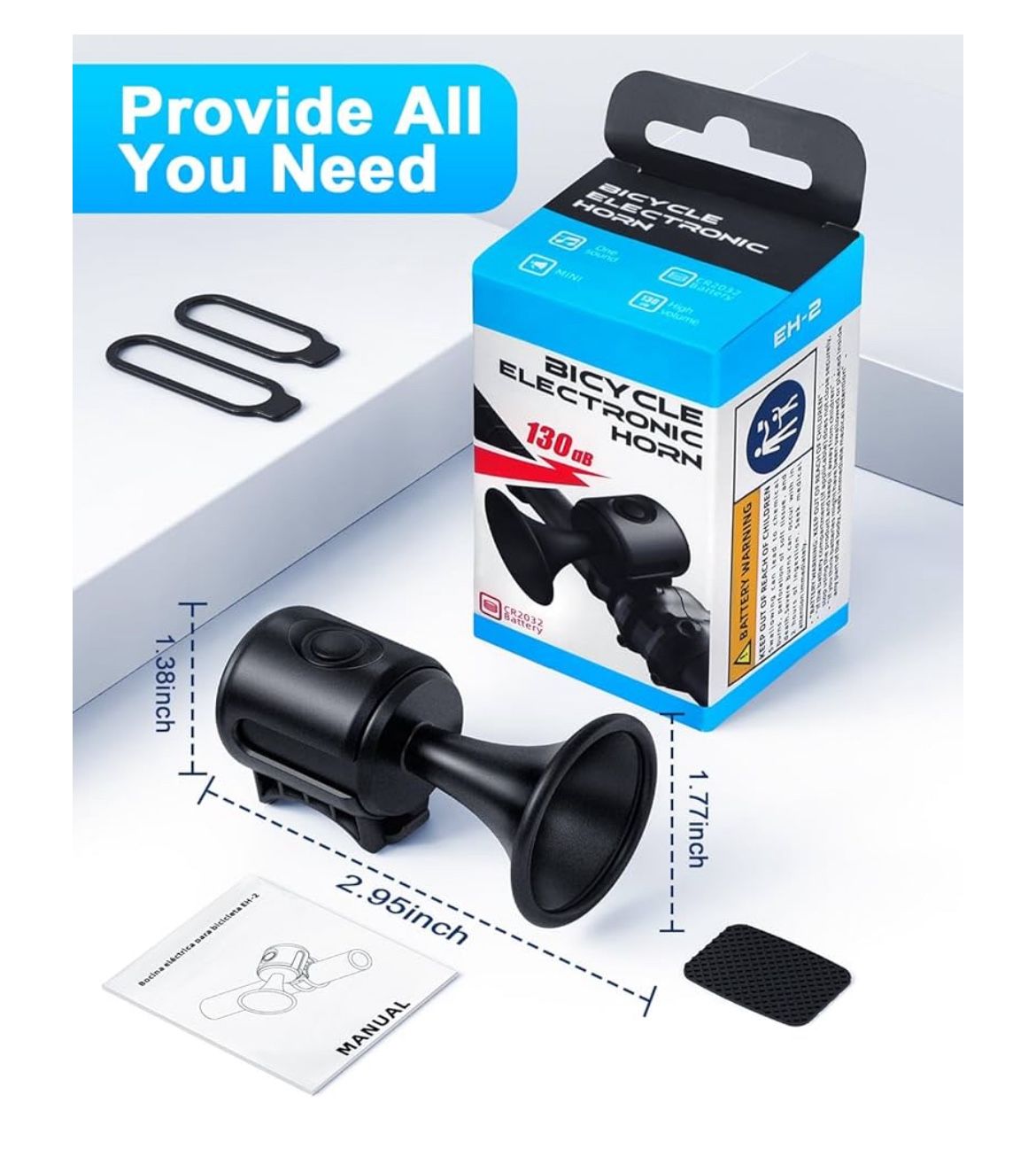 Electric Bike Horn 130db Loud Bicycle Horn