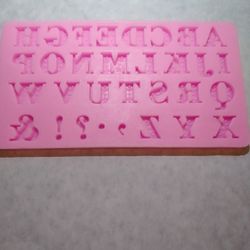 Alphabet Silicon Mold For Fondant Or Chocolate $8