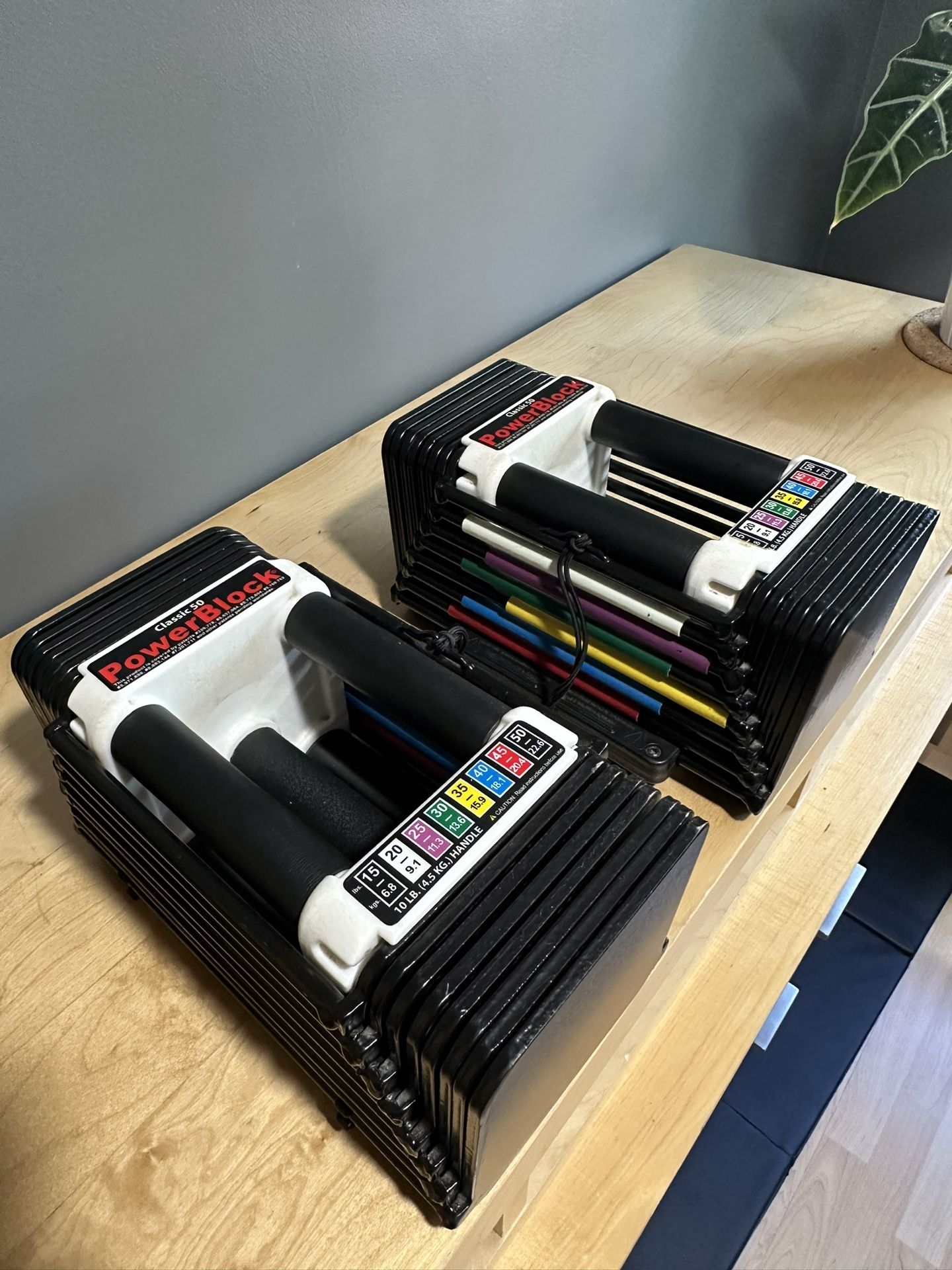 PowerBlock Power Blocks | 10-50 lbs. | 5 lbs. Adjustment’s Dumbbells
