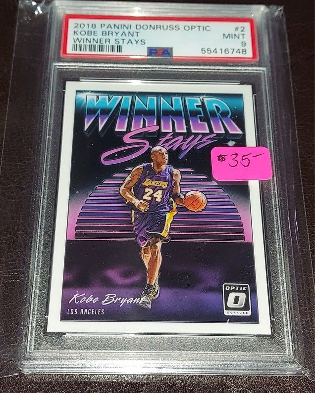 2018 OPTIC KOBE BRYANT WINNER STAYS PSA 9