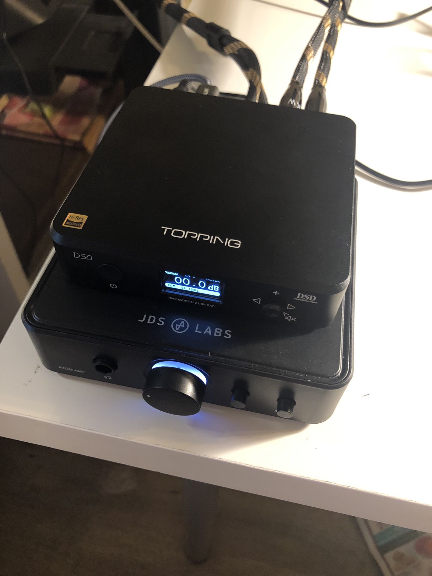 Topping D50 Dac plus JDS LAB ATOM amp plus RCA cable for Diego, CA - OfferUp