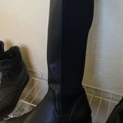 classic long black boots