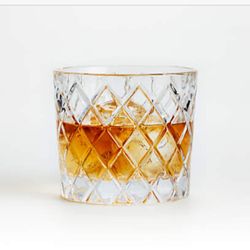 Crate & Barrel 11 Oz Hatch Old Fashion Glasses New