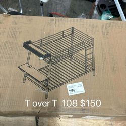 Twin size metal bunk bed(108)