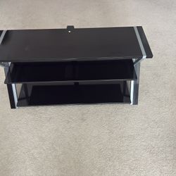 Black Glass Console Table 