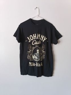 Johnny Cash The Man in Black Nashville TN Photo Vintage Mens T-Shirt Sz. Medium