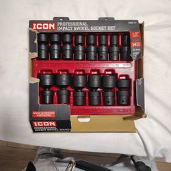 ICON PROFESSIONAL IMPACT SWIVEL SOCKET SET