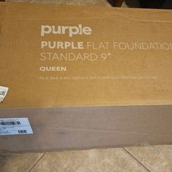 Purple Flat Foundation Queen Size 9" With Cover