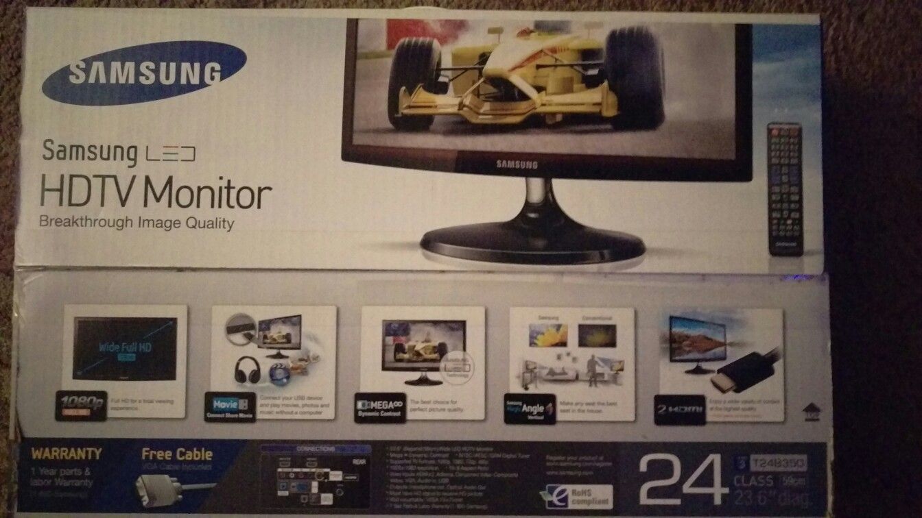 New in Box Samsung 24 inch LED HDTV Monitor