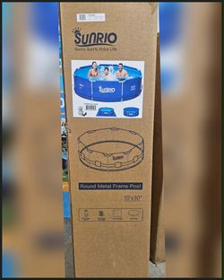 Sunrio 10ft x 30in Metal Frame Swimming Pool +Pump/Filter/Cover