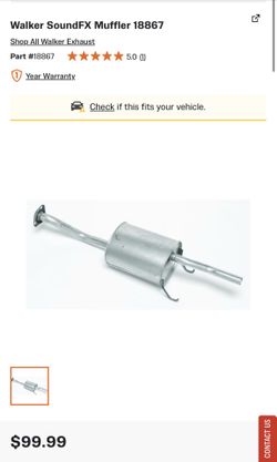 92-95 Honda civic muffler Walker SoundFX Muffler 18867