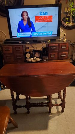 Kitchen Table Antique Folding Leaves 