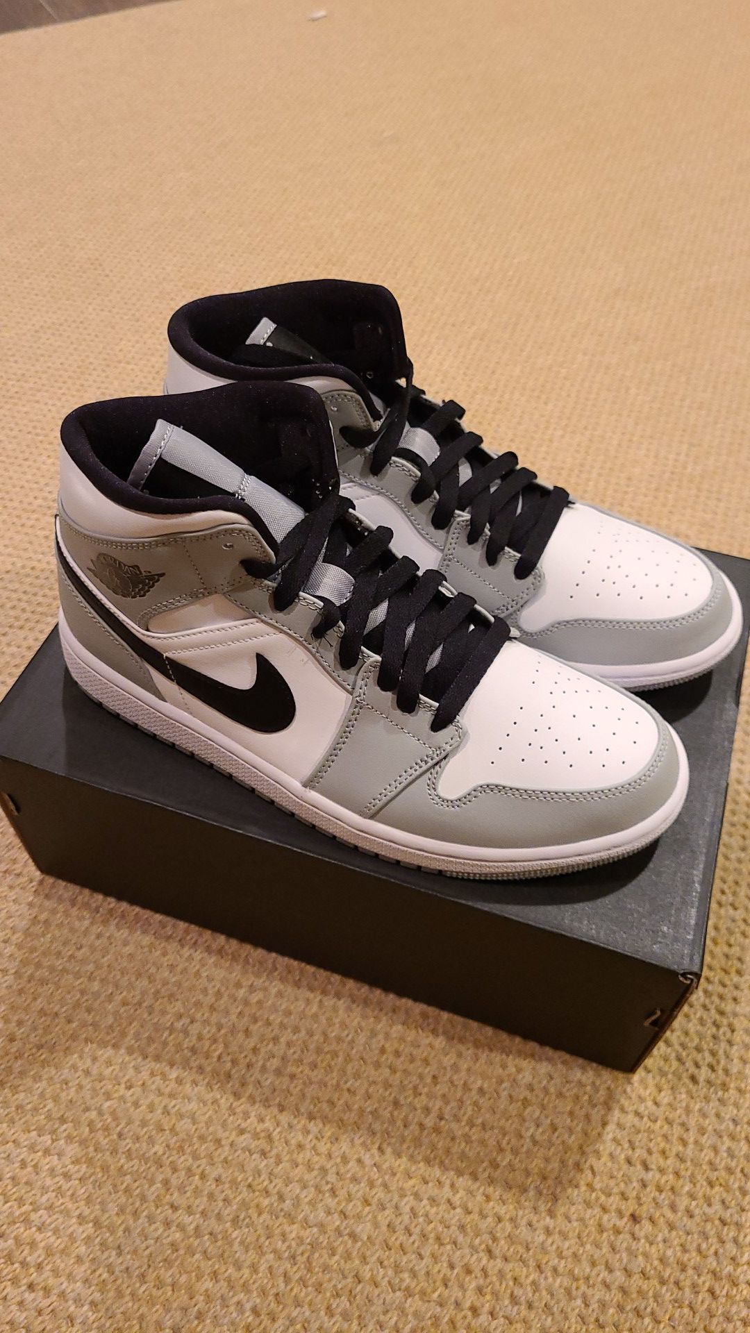 Jordan 1 Mid Smoke Grey size 8.0 and size 8.5 available