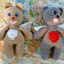Crochet Bear W/Wings