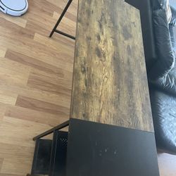 Wooden/metal Office desk For Sale