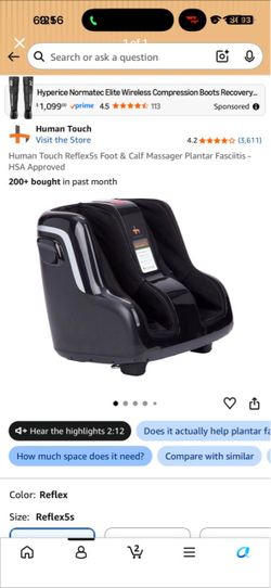 Human Touch Reflex5s foot and calf massager