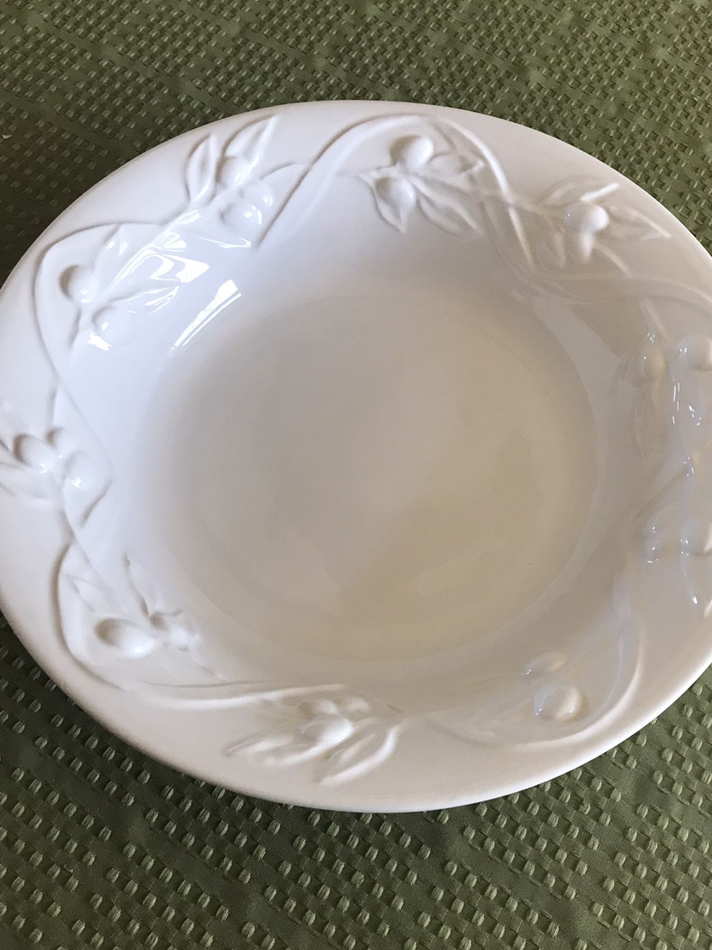 Williams Sonoma I Patrizi 15” Pasta Serving Bowl Vintage Olive