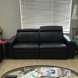 European Genuine Italian Leather Soga & Love Seat