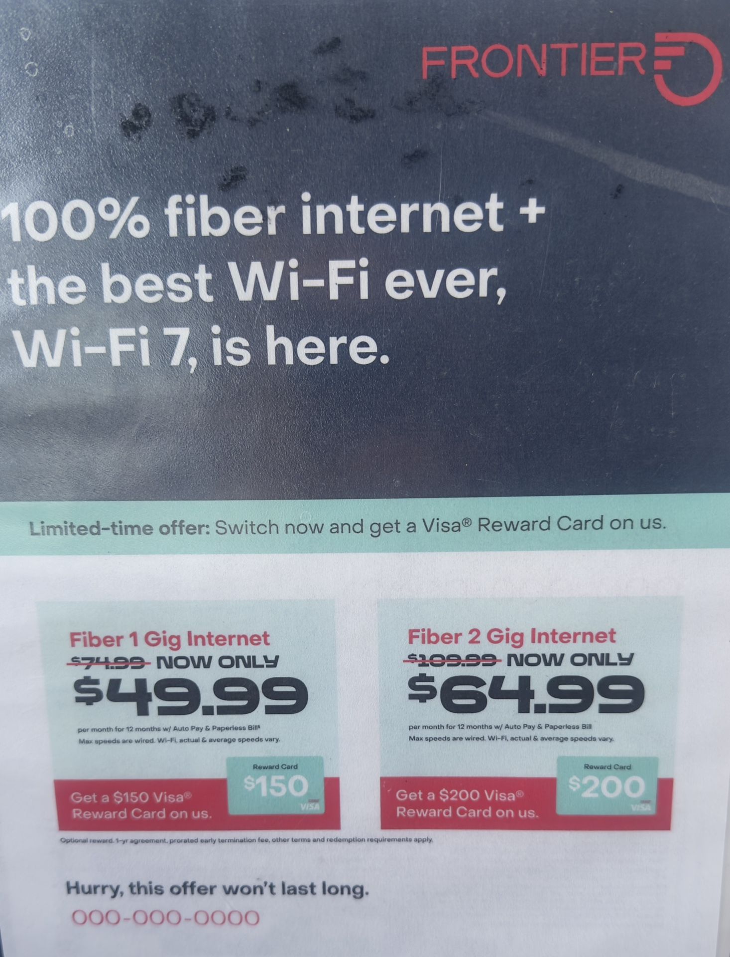 Frontier (Fiber Internet ) Best Promotion And Discount