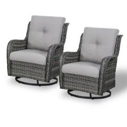 Two Colors Available Two-piece Swivel Chairs Swivel Rocking Chairs Brand New Patio Set 🚚🆕