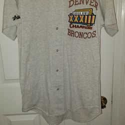 Awesome! Throwback XXXIII Denver Broncos Champions! Button Down Jersey,  Adult LG.