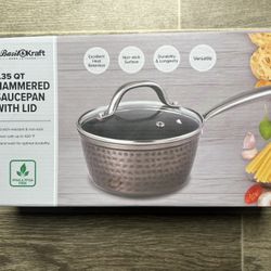 1.35 QT. HAMMERED SAUCEPAN WITH LID NEW IN BOX!