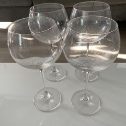 Set of 4 BRAND NEW 23oz Heavy Crystal Stem Wine Glasses – Perfect!