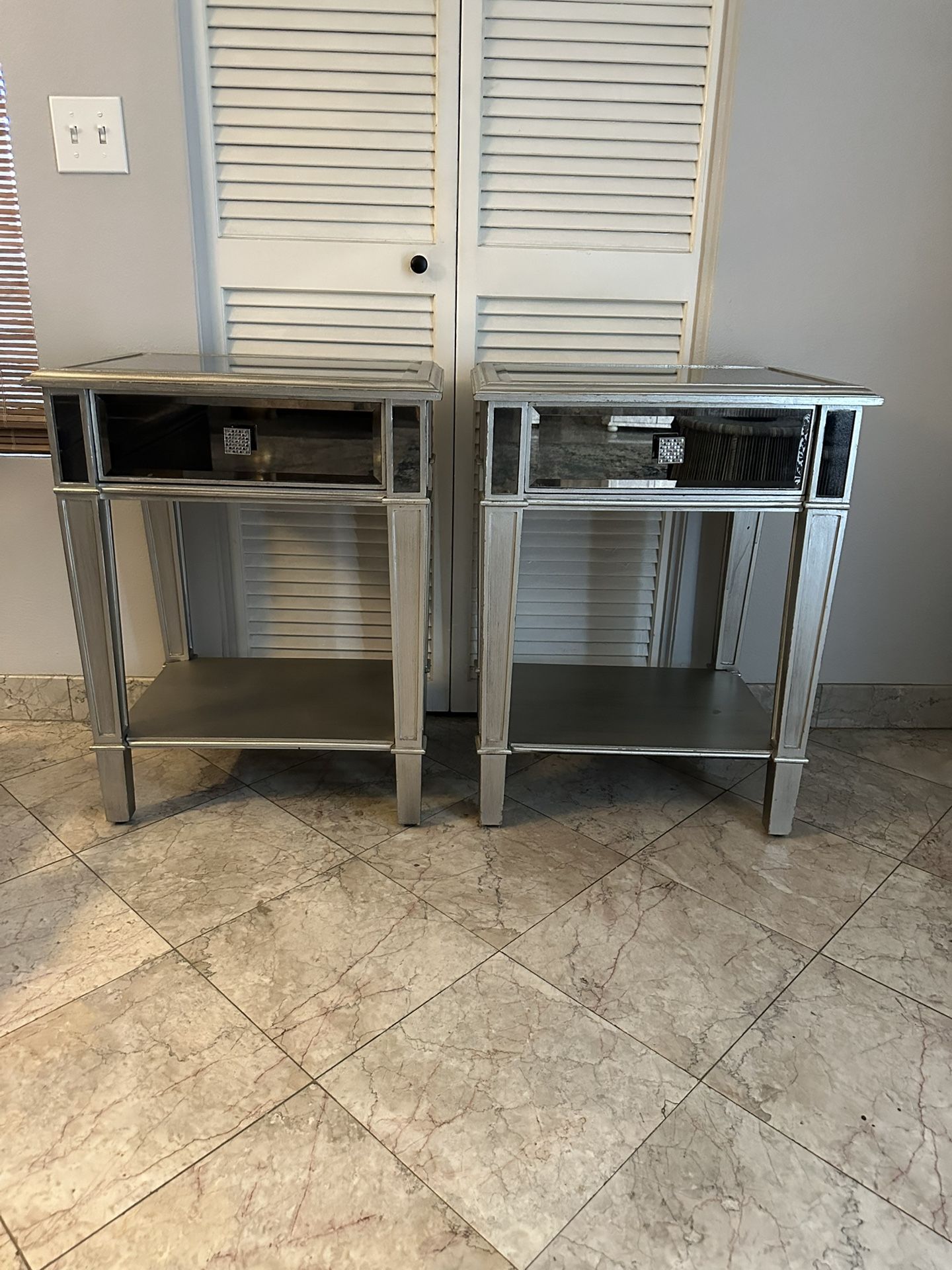 Mirrored Nightstands (2)