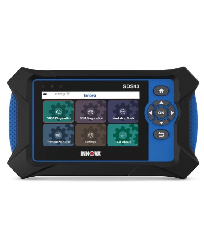 Innova SDS43 OBD2 Scanner Diagnostic Tool Bidirectional, Engine Light Erase Code Reader, ABS, SRS, Transmission, Live Data, ECM/PCM & TCM